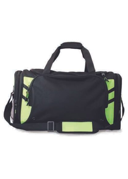 Tasman Sports Bag - Black/Neon Green