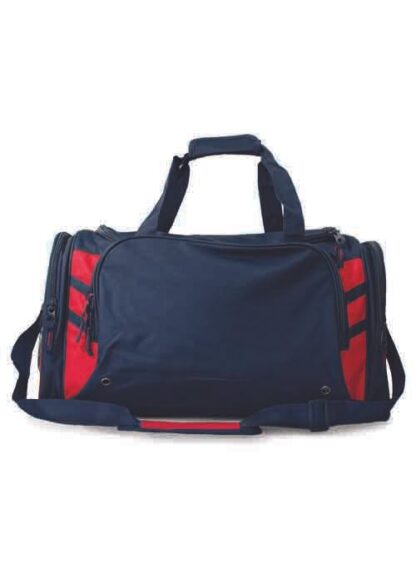 Tasman Sports Bag - Navy Blue/Red