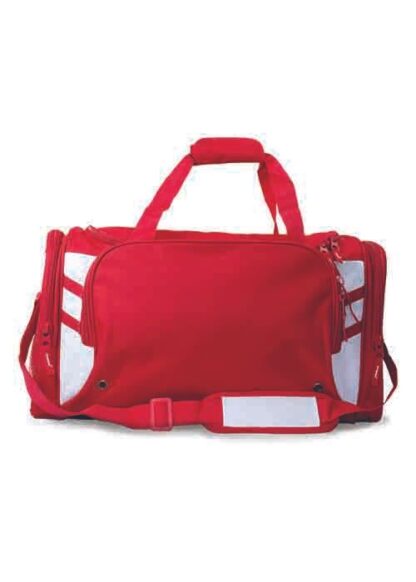 Tasman Sports Bag - Red/White