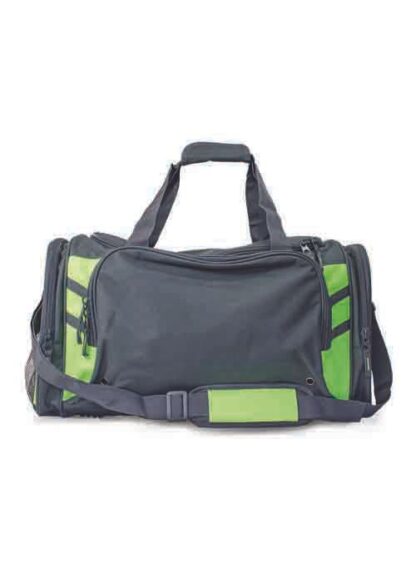 Tasman Sports Bag - Slate/Neon Green