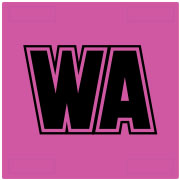 Netball Patches - Pink with Black Letters