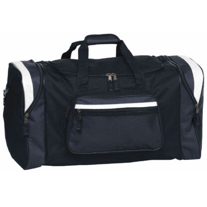 Contrast Sports Bag – Black/Charcoal/White