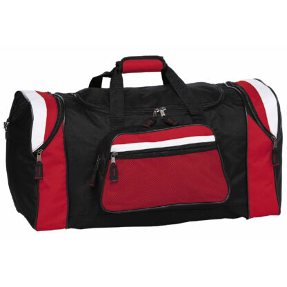 Contrast Sports Bag – Black/Red/White
