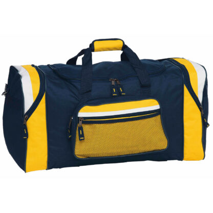 Contrast Sports Bag – Navy Blue/Gold/White