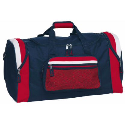 Contrast Sports Bag – Navy Blue/Red/White