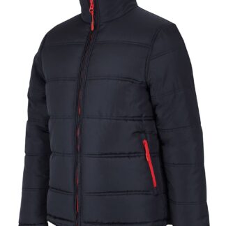 Puffer Contrast Jacket - Black/Red
