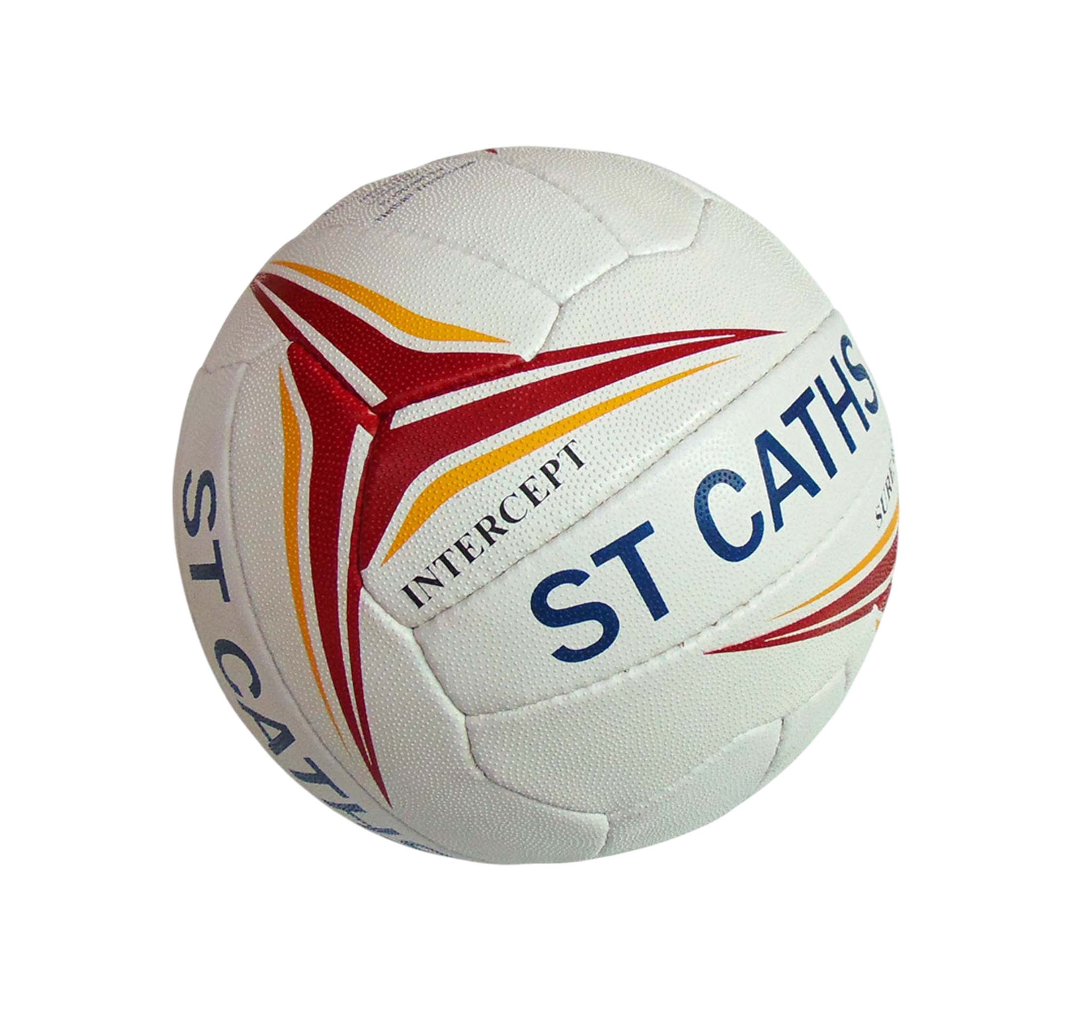 Custom Netball - St Caths - Intercept Red Grip 2 Netball Size 5