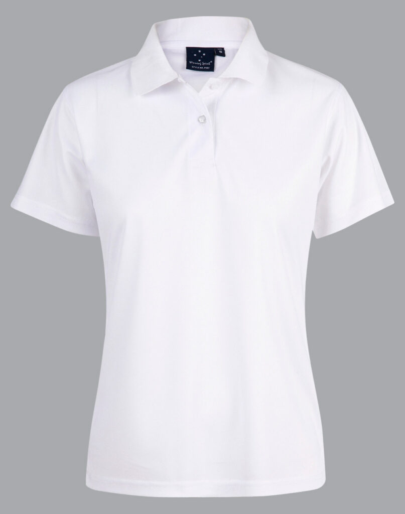 Ladies White Polo (Verve) - Netball Warehouse