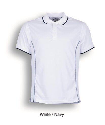 Ladies Essential Polo - White/Navy Blue