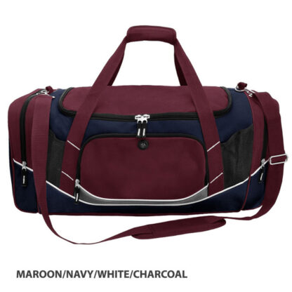 Atlantis Sportsbag - Maroon/Navy/White/Charcoal