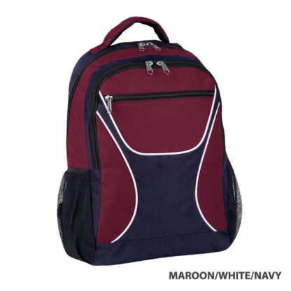 G2171 Backpack - Maroon/White/Navy