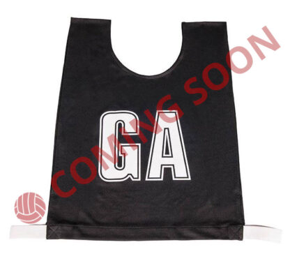 NW Black/White Letters netball bibs