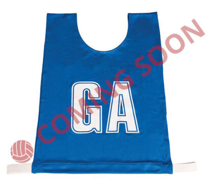 NW Royal Blue/White Letters netball bibs