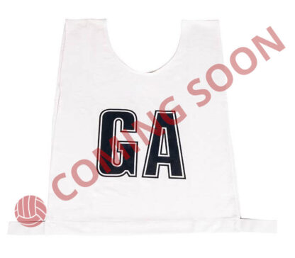 NW White/Black Letters netball bibs