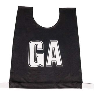 NW Black/White Letters netball bibs