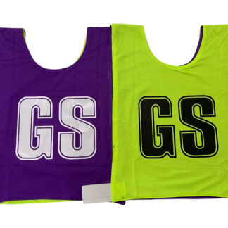 Netball Warehouse Reversible Netball Bibs - Purple/Fluoro Green (Juniors)