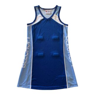 Sky Blue/Navy A Line Dress