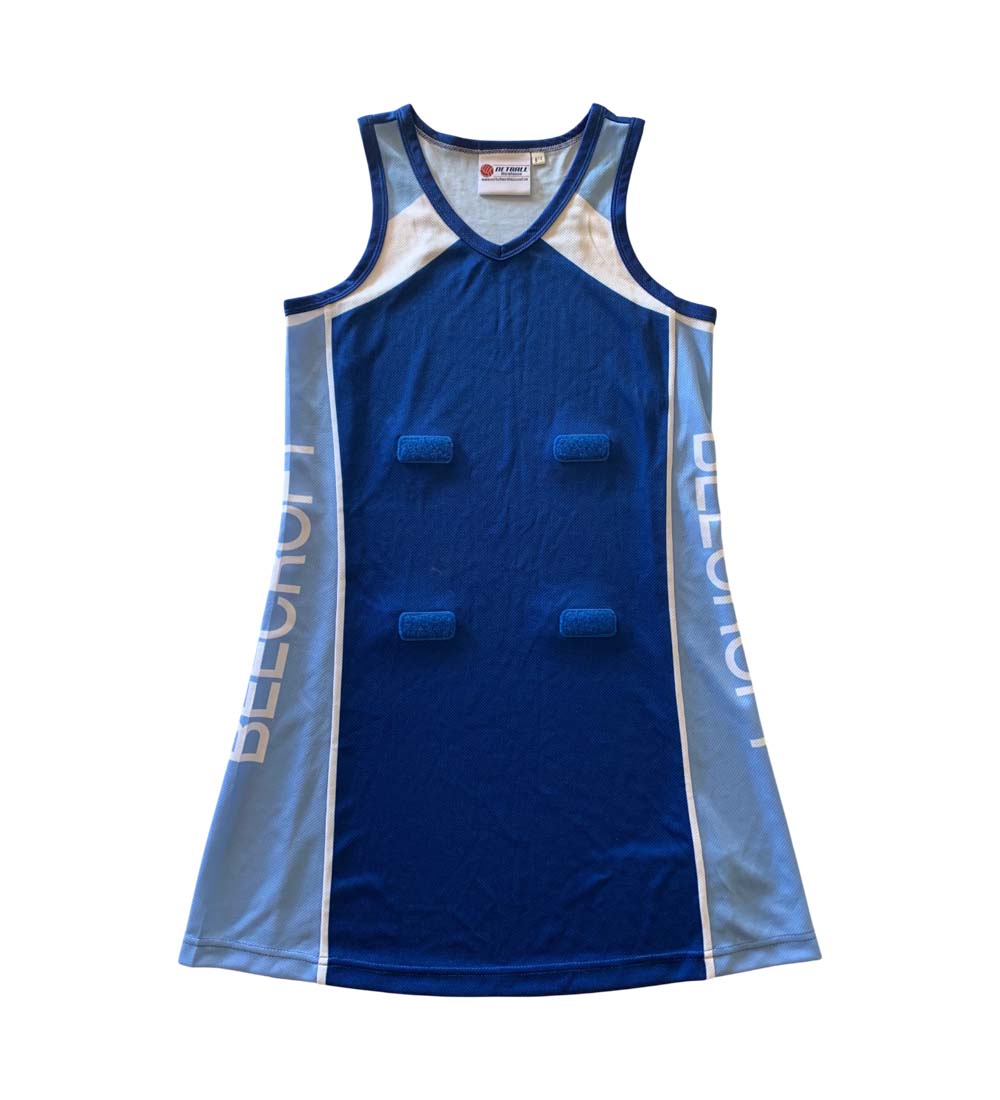 Sky Blue/Navy A Line Dress