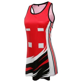 Red/Black/White A Line Dress