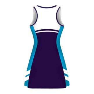 Sky Blue/Purple/White A Line Dress
