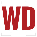 Netball Warehouse Patches - White/Red